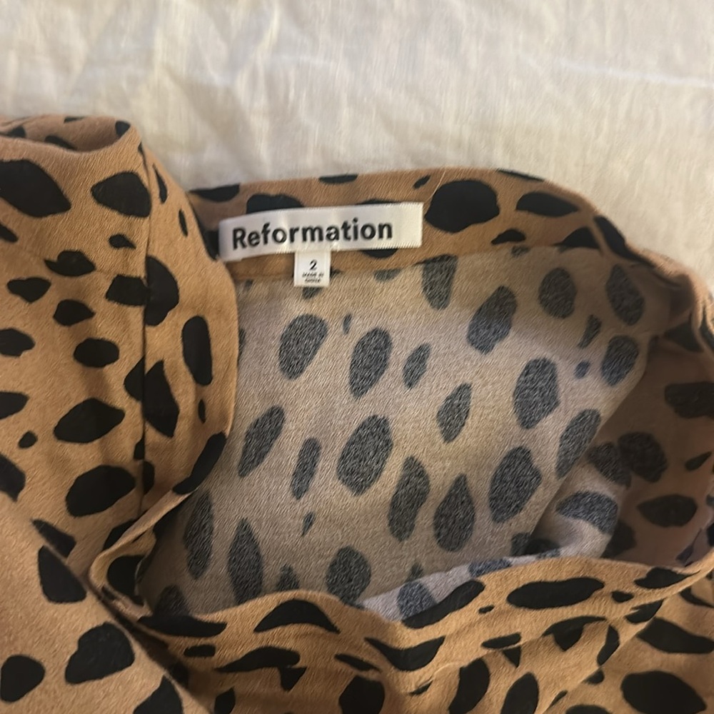 Reformation Bea Skirt Bobcat - Size 2 - Picture 3 of 3